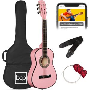 Best Choice Products - 30in Kids Acoustic Guitar Beginner Starter Kit w/ Strap, Case, Strings - Pink Best Choice Products - 30in Kids Acoustic Guitar Beginner Starter Kit w/ Strap, Case, Strings - Pink