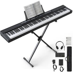 Sugift - 88-Key Digital Piano Keyboard Portable Electric Piano with 8 Accessories - Balck Sugift - 88-Key Digital Piano Keyboard Portable Electric Piano with 8 Accessories - Balck