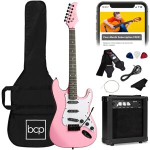Best Choice Products - 39in Full Size Beginner Electric Guitar Kit with Case, Strap, Amp, Whammy Bar - Pink Best Choice Products - 39in Full Size Beginner Electric Guitar Kit with Case, Strap, Amp, Whammy Bar - Pink
