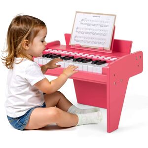Costway - 25 Keys Digital Piano with Music Stand,Teaching Mode,Lighted Keys, Adjustable Speed - Pink Costway - 25 Keys Digital Piano with Music Stand,Teaching Mode,Lighted Keys, Adjustable Speed - Pink