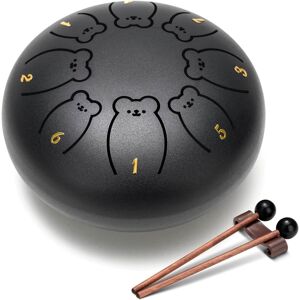 CAHAYA - Steel Tongue Drum Set 6 Inch 8 Notes Steel Hand Drum with Music Book Drum Mallets Finger Paddles CY0359 CAHAYA - Steel Tongue Drum Set 6 Inch 8 Notes Steel Hand Drum with Music Book Drum Mallets Finger Paddles CY0359