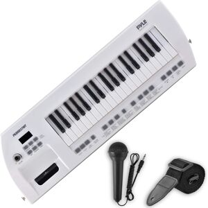 Pyle - 37-Key Electric Piano, Music Keyboard, 200 Tones, 200 Rhythms, Rechargeable, 50 Demos - PKBRD37WT Pyle - 37-Key Electric Piano, Music Keyboard, 200 Tones, 200 Rhythms, Rechargeable, 50 Demos - PKBRD37WT