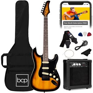 Best Choice Products - 39in Full Size Beginner Electric Guitar Kit with Case, Strap, Amp, Whammy Bar - Sunburst Best Choice Products - 39in Full Size Beginner Electric Guitar Kit with Case, Strap, Amp, Whammy Bar - Sunburst