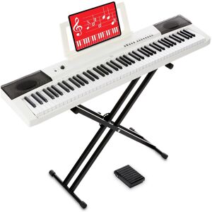 Best Choice Products - 88-Key Full Size Digital Piano for All Player Levels w/ Semi-Weighted Keys, Stand, Pedal - White Best Choice Products - 88-Key Full Size Digital Piano for All Player Levels w/ Semi-Weighted Keys, Stand, Pedal - White