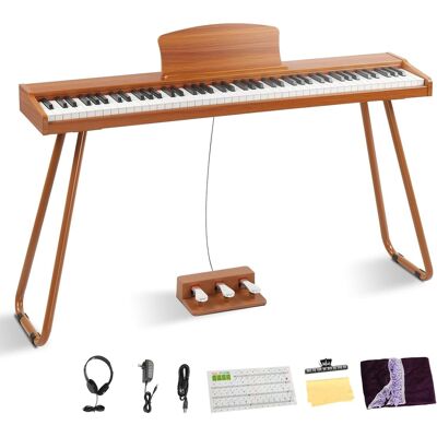 Winado - 88 Key Semi-Weighted Keyboard Piano, Digital Piano Keyboard with Professional Triple Pedal, Bluetooth MIDI Function Winado - 88 Key Semi-Weighted Keyboard Piano, Digital Piano Keyboard with Professional Triple Pedal, Bluetooth MIDI Function