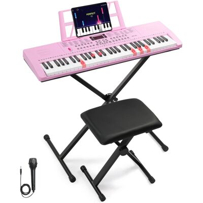 Winado - 61 Lighted Key Keyboard Piano Electric Keyboard, Electric Piano Set with Headphones, Microphone, Music Rest Winado - 61 Lighted Key Keyboard Piano Electric Keyboard, Electric Piano Set with Headphones, Microphone, Music Rest