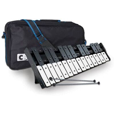 CB Percussion - 25-Note Chromatic Bell Set with Aluminum Bars, Double-Ended Mallets and Nylon Carry Bag for Student Percussion Practice CB Percussion - 25-Note Chromatic Bell Set with Aluminum Bars, Double-Ended Mallets and Nylon Carry Bag for Student Percussion Practice
