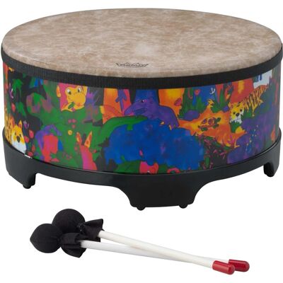 Remo - Kids Percussion 16-Inch Gathering Drum with Pre-Tuned Skyndeep Head and Rainforest Finish Remo - Kids Percussion 16-Inch Gathering Drum with Pre-Tuned Skyndeep Head and Rainforest Finish