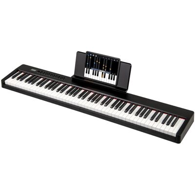 Gymax - 88 Keys Velocity-Sensitive Piano Keyboard Portable Full Size Electric Keyboard - Black Gymax - 88 Keys Velocity-Sensitive Piano Keyboard Portable Full Size Electric Keyboard - Black