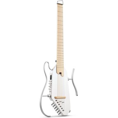 Donner music - Donner HUSH I PRO Acoustic-Electric Travel Guitar Kit with Sound Effects - White Donner music - Donner HUSH I PRO Acoustic-Electric Travel Guitar Kit with Sound Effects - White