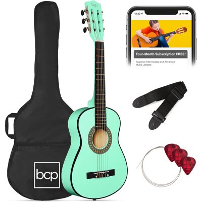 Best Choice Products - 30in Kids Acoustic Guitar Beginner Starter Kit w/ Strap, Case, Strings - SoCal Green Best Choice Products - 30in Kids Acoustic Guitar Beginner Starter Kit w/ Strap, Case, Strings - SoCal Green