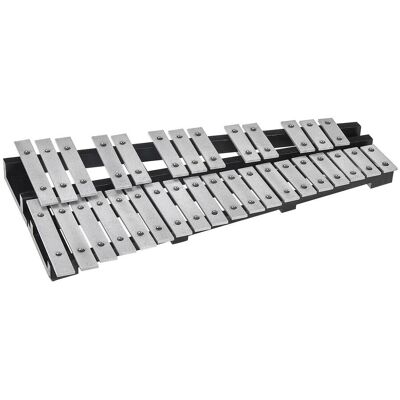 VEVOR - 32 Note Glockenspiel Xylophone Bell Kit, Percussion Instrument with Mallets, Drum Sticks and Carrying Bag, Professional - Silver VEVOR - 32 Note Glockenspiel Xylophone Bell Kit, Percussion Instrument with Mallets, Drum Sticks and Carrying Bag, Professional - Silver