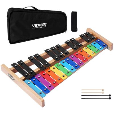 VEVOR - Glockenspiel Xylophone,27 Notes,Professional Xylophone Percussion Instrument,with Metal Keys,Includes 4 Mallets - Colorful VEVOR - Glockenspiel Xylophone,27 Notes,Professional Xylophone Percussion Instrument,with Metal Keys,Includes 4 Mallets - Colorful