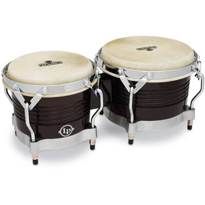 Latin Percussion - 7.25 and 8.625 Inch Bongo Drums Dark Brown Finish Latin Percussion - 7.25 and 8.625 Inch Bongo Drums Dark Brown Finish