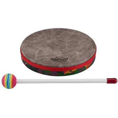 Remo - 8-Inch Kids Percussion Frame Drum with Pre-Tuned Skyndeep Head, Rainforest Finish and Mallet Remo - 8-Inch Kids Percussion Frame Drum with Pre-Tuned Skyndeep Head, Rainforest Finish and Mallet