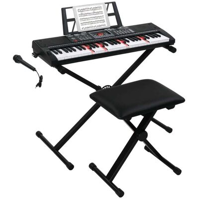 Winado - 61 Key Keyboard Lighted Piano Electric Keyboard, Electric Piano Set with Headphones, Microphone,Music Rest,Power Adapter Winado - 61 Key Keyboard Lighted Piano Electric Keyboard, Electric Piano Set with Headphones, Microphone,Music Rest,Power Adapter