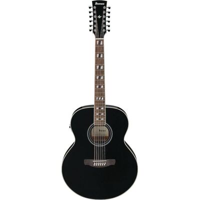 Ibanez - Artwood Series AJ7012M1E 12-String Acoustic Electric Guitar, Black Ibanez - Artwood Series AJ7012M1E 12-String Acoustic Electric Guitar, Black