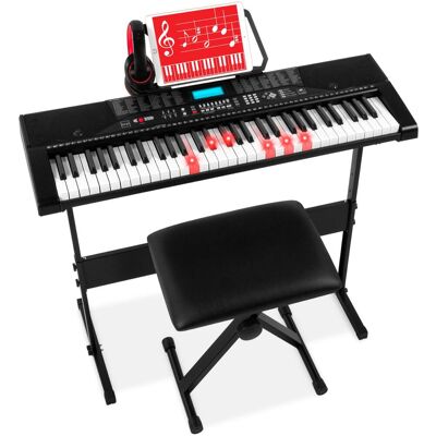 Best Choice Products - 61-Key Beginners Complete Electronic Keyboard Piano Set w/ LCD Screen, Lighted Keys - Black Best Choice Products - 61-Key Beginners Complete Electronic Keyboard Piano Set w/ LCD Screen, Lighted Keys - Black