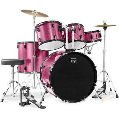 Best Choice Products - 5-Piece Beginner Drum Set w/ Snare, Bass, Toms, Cymbal, Hi-Hat, Sticks Drum Pedal - Pink Sparkle Best Choice Products - 5-Piece Beginner Drum Set w/ Snare, Bass, Toms, Cymbal, Hi-Hat, Sticks Drum Pedal - Pink Sparkle