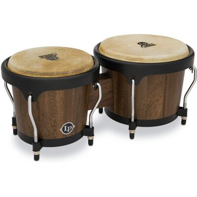 Latin Percussion - 6.75 and 8 Inch Wood Bongo Set Siam Walnut Finish Latin Percussion - 6.75 and 8 Inch Wood Bongo Set Siam Walnut Finish