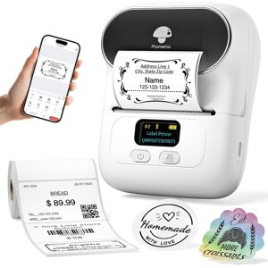 Phomemo - M110 Portable Label Maker for product label, logo, sticker —— with label roll inside - White Phomemo - M110 Portable Label Maker for product label, logo, sticker —— with label roll inside - White