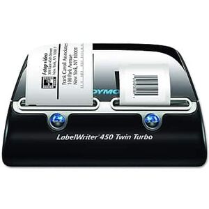 Dymo - LabelWriter 450 Twin Turbo Desktop Label Printer - Black Dymo - LabelWriter 450 Twin Turbo Desktop Label Printer - Black