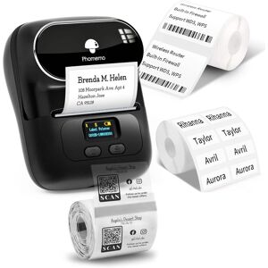 Phomemo - M110 Bluetooth Inkless Thermal Label Maker for Small Business, Retail & Office - iOS/Android Compatible - Black Phomemo - M110 Bluetooth Inkless Thermal Label Maker for Small Business, Retail & Office - iOS/Android Compatible - Black