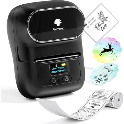 Phomemo - M110 Bluetooth Inkless Thermal Label Maker for Small Business, Retail & Office - iOS/Android Compatible - Black Phomemo - M110 Bluetooth Inkless Thermal Label Maker for Small Business, Retail & Office - iOS/Android Compatible - Black