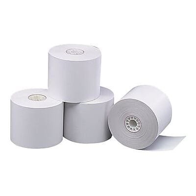 Staples - Thermal Cash Register/POS Rolls, 3 1/8" x 273', 50/Carton - White Staples - Thermal Cash Register/POS Rolls, 3 1/8" x 273', 50/Carton - White