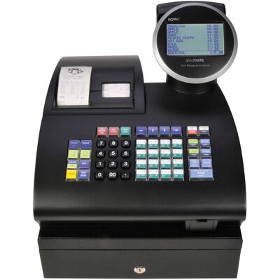 Royal Alpha 7000ML Electronic Cash Register, Locking Cash Drawer, 2 Thermal Printers, 2 LCD Displays Royal Alpha 7000ML Electronic Cash Register, Locking Cash Drawer, 2 Thermal Printers, 2 LCD Displays