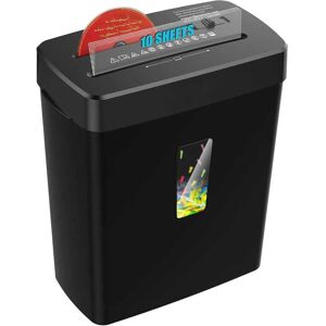 PRIMEPLUS - 10-Sheet Cross Cut Paper Shredder, 3.43-Gallon Basket P-4 Security Level, Jam Proof CD Credit Card Shredding - Black PRIMEPLUS - 10-Sheet Cross Cut Paper Shredder, 3.43-Gallon Basket P-4 Security Level, Jam Proof CD Credit Card Shredding - Black