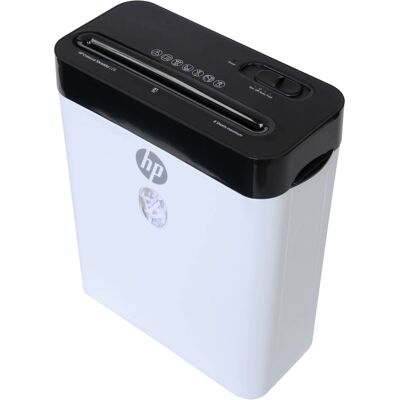 HP - LC8 8-Sheet Crosscut Manual-Feed Paper Shredder with Basket 91011B - White HP - LC8 8-Sheet Crosscut Manual-Feed Paper Shredder with Basket 91011B - White