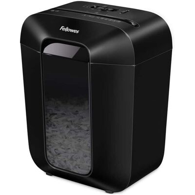 Fellowes - 4400201 Powershred LX45 8 Manual Sheet Capacity Cross-Cut Shredder - Black Fellowes - 4400201 Powershred LX45 8 Manual Sheet Capacity Cross-Cut Shredder - Black