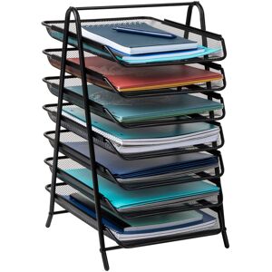 Mind Reader - 7-Tier Paper Tray, Desktop Organizer, File Storage, Office, Metal Mesh, 11.75"L x 13.75"W x 20"H - Black Mind Reader - 7-Tier Paper Tray, Desktop Organizer, File Storage, Office, Metal Mesh, 11.75"L x 13.75"W x 20"H - Black
