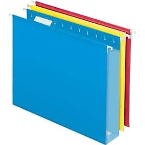 Pendaflex - Reinforced Hanging File Folders, 2" Expansion, Letter Size Color, 12/Box - Assorted Pendaflex - Reinforced Hanging File Folders, 2" Expansion, Letter Size Color, 12/Box - Assorted