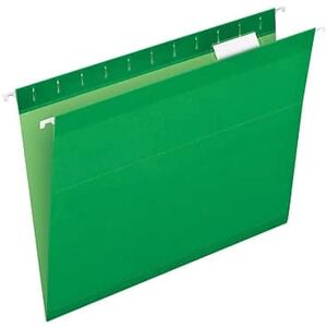 Pendaflex - Reinforced Hanging File Folders, 1/5 Tab, Letter Size, 25/Box - Bright Green Pendaflex - Reinforced Hanging File Folders, 1/5 Tab, Letter Size, 25/Box - Bright Green