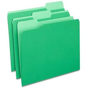 Staples - File Folders, 1/3-Cut Tab, Letter Size, 100/Box (ST224543-CC) - Green Staples - File Folders, 1/3-Cut Tab, Letter Size, 100/Box (ST224543-CC) - Green