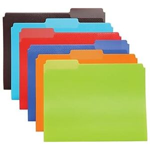 Oxford - Poly File Folders, 1/3-Cut Tab, Letter-Size, 24/Pack (52004) - Assorted Colors Oxford - Poly File Folders, 1/3-Cut Tab, Letter-Size, 24/Pack (52004) - Assorted Colors