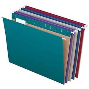 Pendaflex - Recycled Hanging File Folders, 1/5-Cut Tab, Letter Size Colors, 25/Box - Assorted Pendaflex - Recycled Hanging File Folders, 1/5-Cut Tab, Letter Size Colors, 25/Box - Assorted