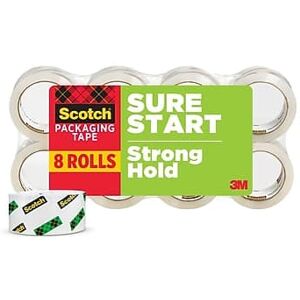 Scotch - Packing Tape, 1.88" x 54.6 yds., 8/Pack - Clear Scotch - Packing Tape, 1.88" x 54.6 yds., 8/Pack - Clear