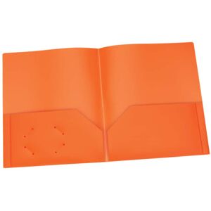 Oxford - Poly Two Pocket Portfolio, Orange, Pack of 25 Oxford - Poly Two Pocket Portfolio, Orange, Pack of 25