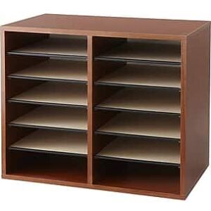 Safco - Literature Wood File Organizer - Cherry Safco - Literature Wood File Organizer - Cherry