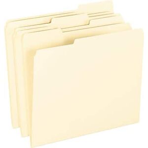 Pendaflex - Smart Shield Recycled File Folder, 1/3-Cut Tab, Assorted, Letter Size, 100/Box (62702) - Manila Pendaflex - Smart Shield Recycled File Folder, 1/3-Cut Tab, Assorted, Letter Size, 100/Box (62702) - Manila