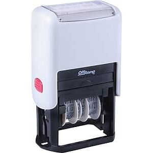 Offistamp - Received Rectangle Dater Stamp and Red Ink, 1.63" x 0.88" - Black/Red Offistamp - Received Rectangle Dater Stamp and Red Ink, 1.63" x 0.88" - Black/Red