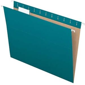 Pendaflex - Recycled Hanging File Folders, 1/5 Tab, Letter Size, 25/Box - Teal Pendaflex - Recycled Hanging File Folders, 1/5 Tab, Letter Size, 25/Box - Teal