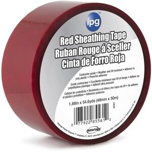 IPG - 1.88 in. W X 54.6 yd L Red Acrylic Adhesive Sheathing Tape IPG - 1.88 in. W X 54.6 yd L Red Acrylic Adhesive Sheathing Tape