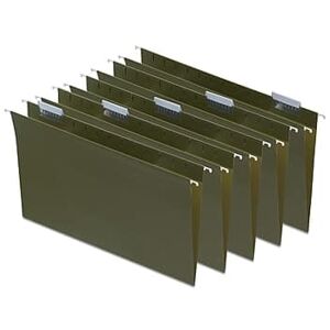 Staples - 95% Recycled Hanging File Folder, 1/5-Cut Tab, Legal Size, 50/Box - Standard Green Staples - 95% Recycled Hanging File Folder, 1/5-Cut Tab, Legal Size, 50/Box - Standard Green