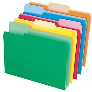 Pendaflex - Recycled File Folder, 1/3-Cut Tab, Assorted, Letter Size, 50/Box (54460EE) - Multicolor Pendaflex - Recycled File Folder, 1/3-Cut Tab, Assorted, Letter Size, 50/Box (54460EE) - Multicolor