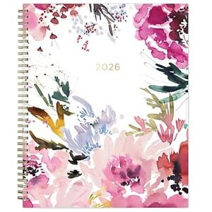 Blue Sky - 2026 Kelly Ventura 8.5" x 11" Weekly & Monthly Planner, Plastic Cover - Magenta Blooms Blue Sky - 2026 Kelly Ventura 8.5" x 11" Weekly & Monthly Planner, Plastic Cover - Magenta Blooms