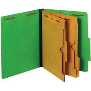 Tops Business Forms - Pressboard Folders with Two Full-Pocket Dividers, 2.5" Expansion, 6 Fasteners, Letter Size, Dark Green, 10/Box Tops Business Forms - Pressboard Folders with Two Full-Pocket Dividers, 2.5" Expansion, 6 Fasteners, Letter Size, Dark Green, 10/Box